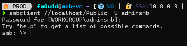 SMB local validation (smbclient)