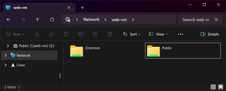 Windows Explorer share accessible